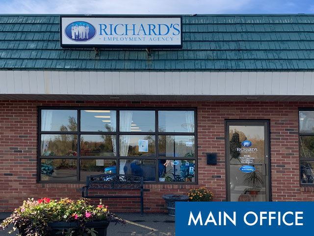 Exterior of Richard's Employment Agency in East Grandby, CT
